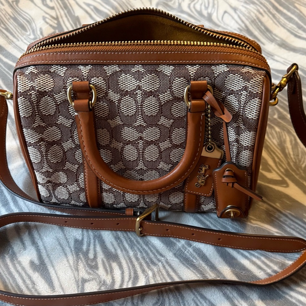 COACH Ruby 25 Signature Jacquard Satchel